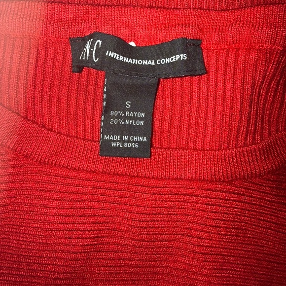INC International Concepts Red Women's Blouse/Top/Sweater - Picture 3 of 3